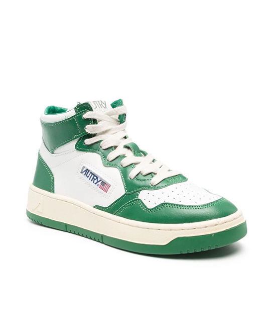 medalist Mid Sneaker in two-tone Green