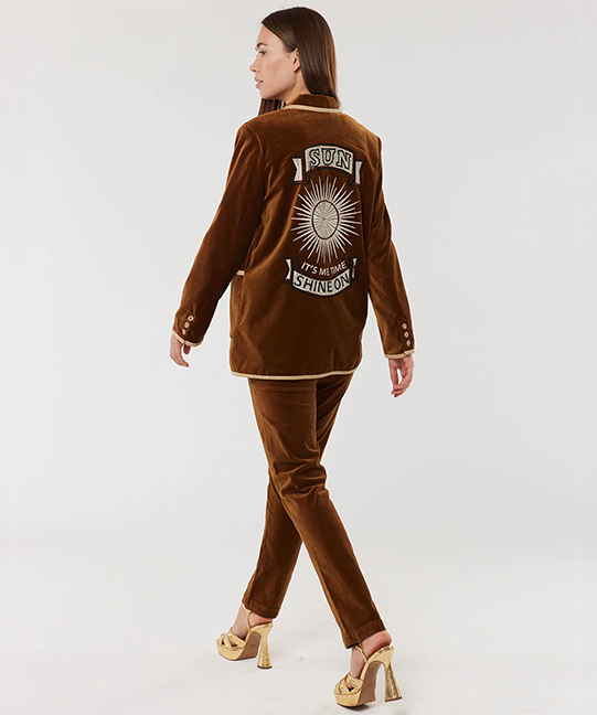 Simone Velour Brown Blazer