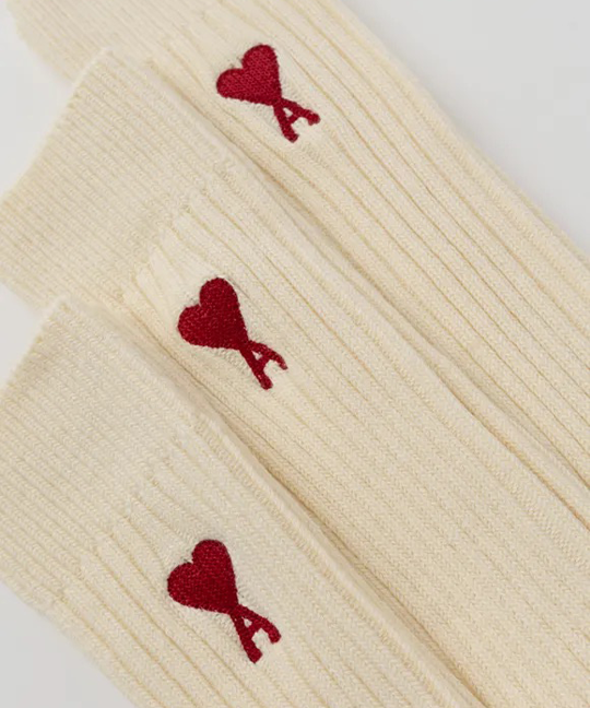Ami de Coeur Socks Set of 3 Ecru