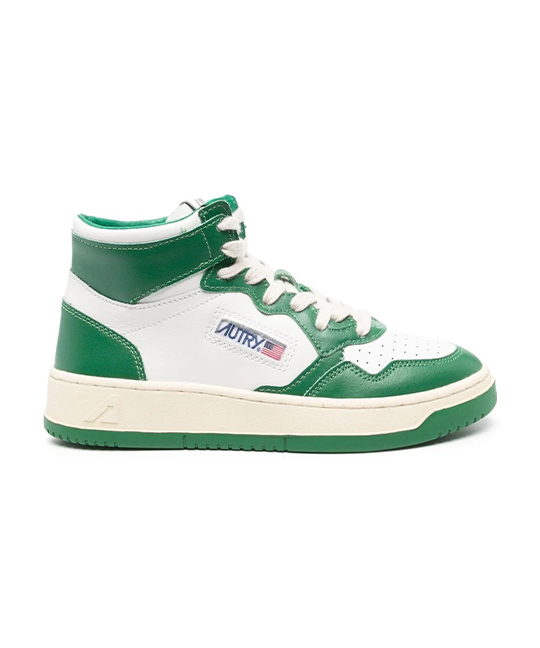 medalist Mid Sneaker in two-tone Green