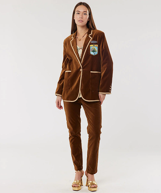 Simone Velour Brown Blazer